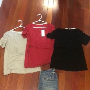 3 Nursing t-shirts (maternity)